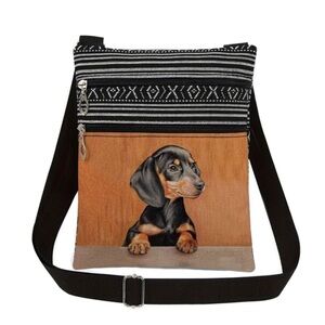 Ethnic Dachshund Shoulder Bag